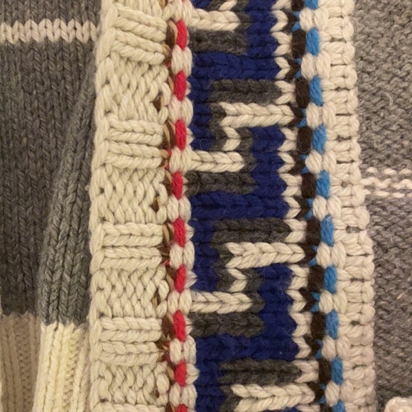 American Eagle Wool Knit Patterned Cardigan Size Large - Picture 3 of 3